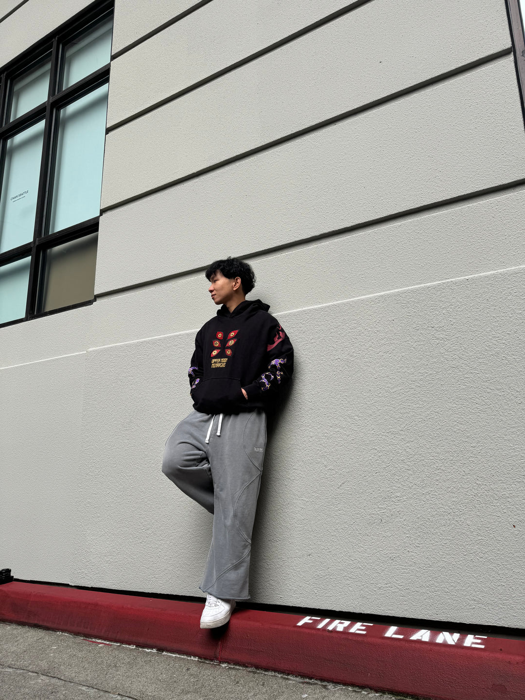 THE "UPPERMOON" EMBROIDERY HOODIE