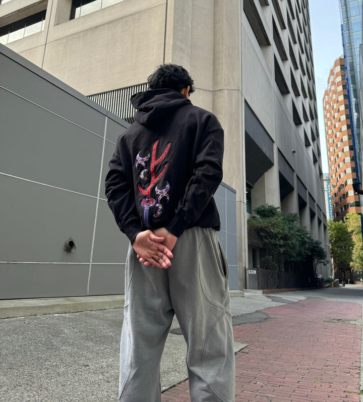 THE "UPPERMOON" EMBROIDERY HOODIE