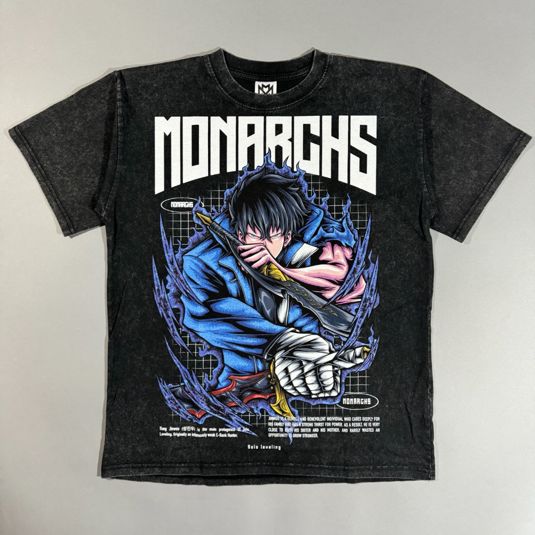 MONARCH "PREMIUM VINTAGE" OVERSIZED TEE IN BLACK